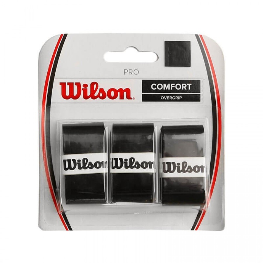 Blister Wilson 3 Overgrips Pro Black - Barata Oferta Outlet