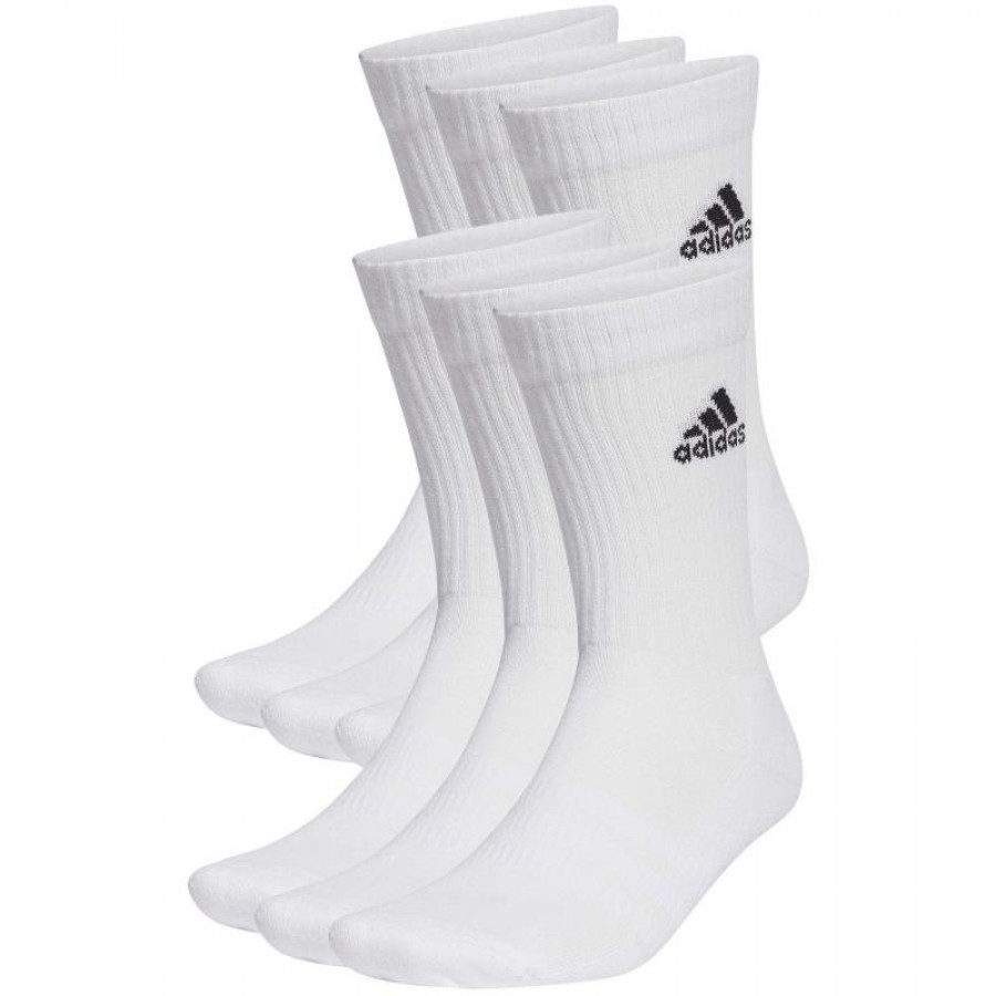 Calcetines Adidas Cushioned Clasicos Blanco 6 pares