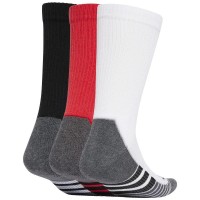 adidas Chaussettes Crew Cushioned Rouge Noir Blanc 3 Paires