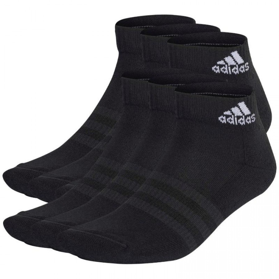 Adidas Chaussettes Rembourrees Cheville Noir 6 Paires