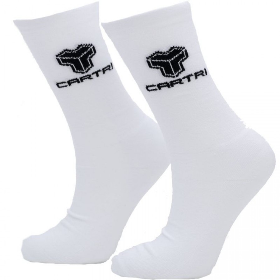 Cartri Ankara High White Socks 1 Paire - Barata Oferta Outlet