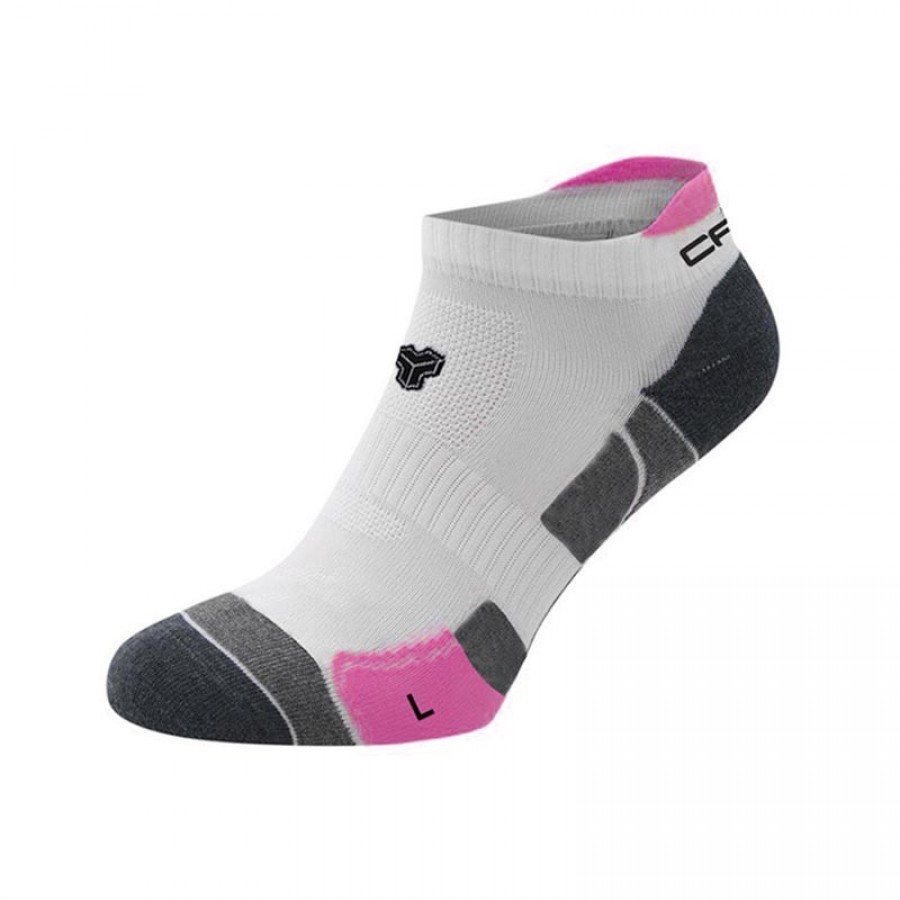 Cartri Axel Crew White Fucsia Socks 1 Pair - Barata Oferta Outlet