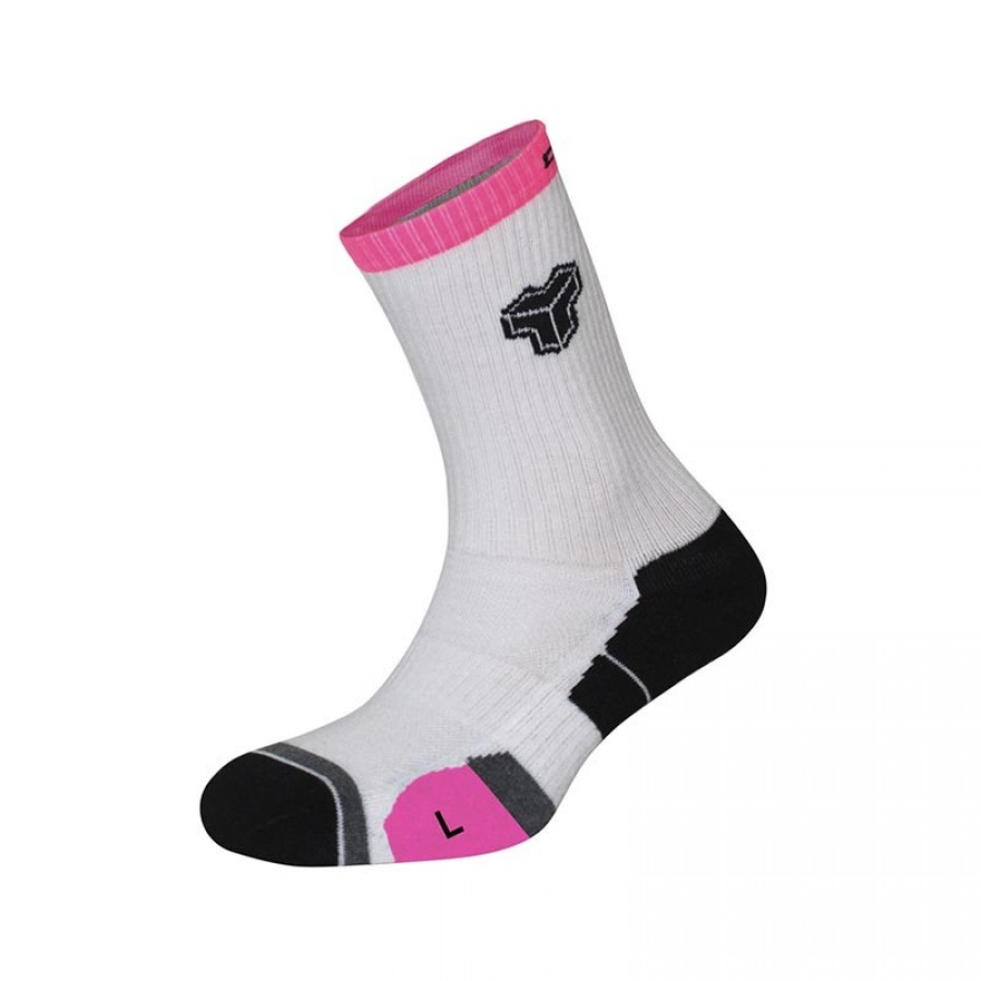 Cartri Axel High White Fuchsia Socks 1 Pair