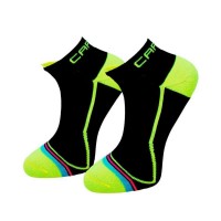 Cartri Trajan Crew Black Yellow Socks 1 Pair