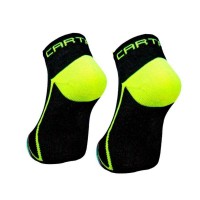 Cartri Trajan Crew Black Yellow Socks 1 Pair