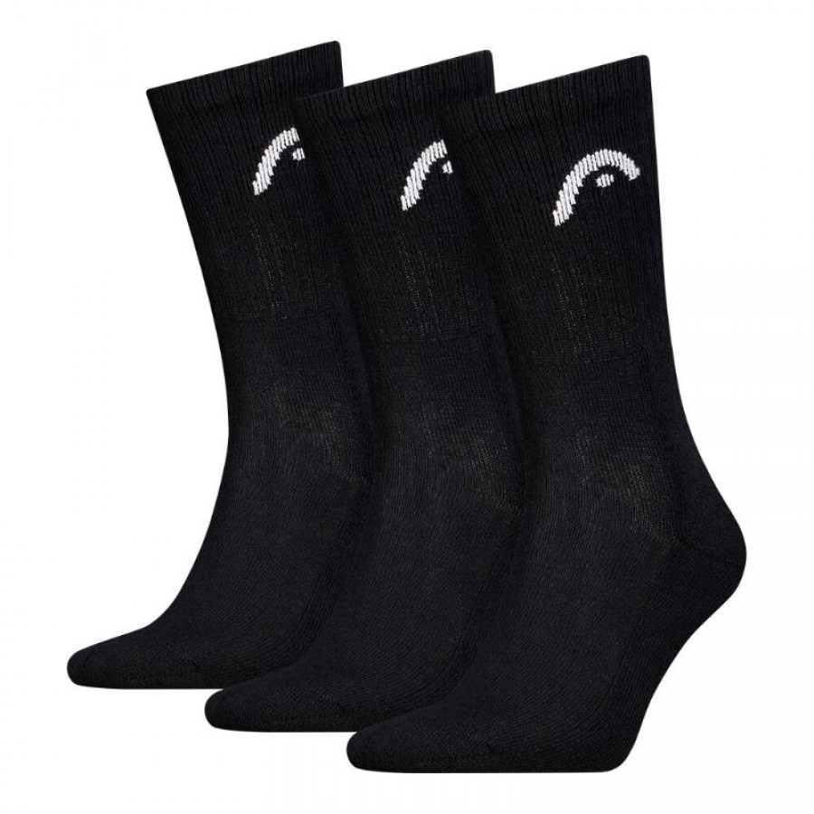 Calcetines Head All Sports Crew Negro 3 Pares