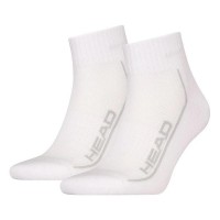 Calcetines Head Performance Quarter Blanco Gris 2 Pares