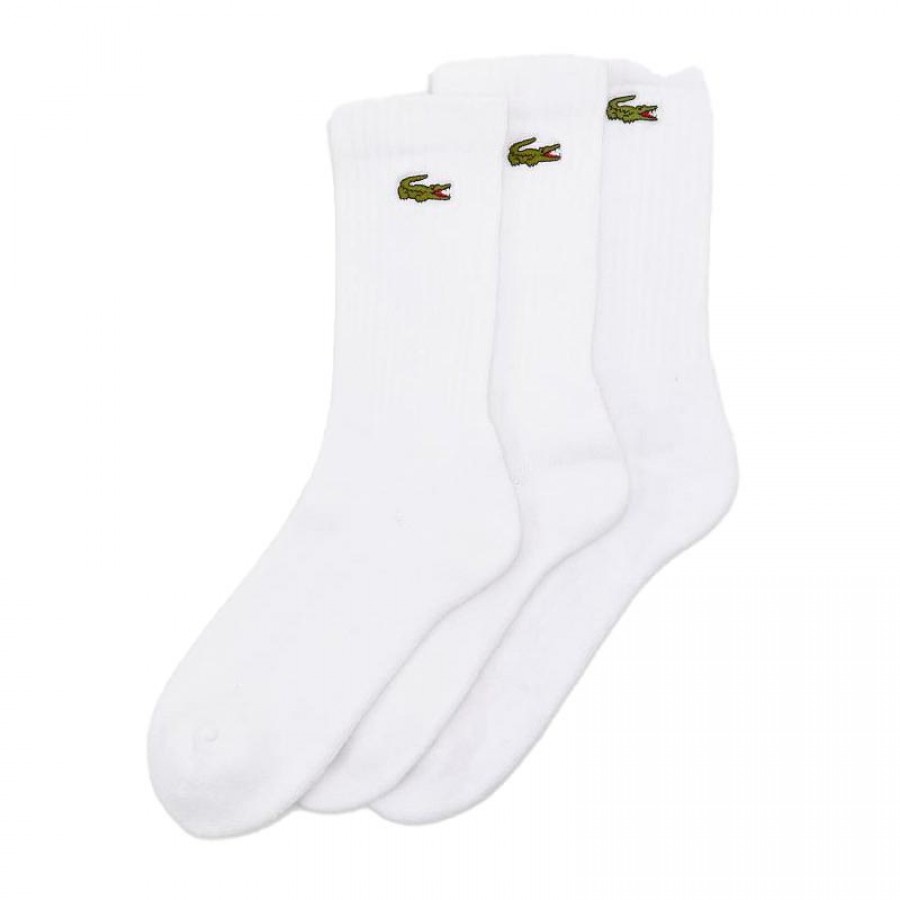 Socks Lacoste Sport High Cut White 3 Pairs