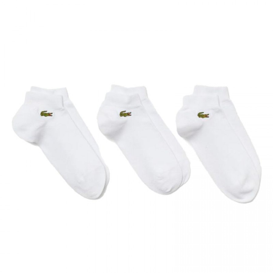 Chaussettes Lacoste Sport Cut Low White 3 Paires