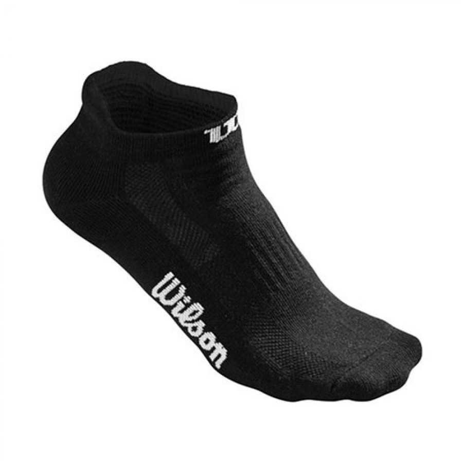 Wilson No Show Black Socks 3 Pairs