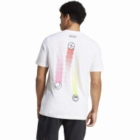 Camiseta Adidas Tennis Happy 3 Balls Graphic Blanco