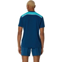 Camiseta Asics Padel Court SS Top Azul Mako