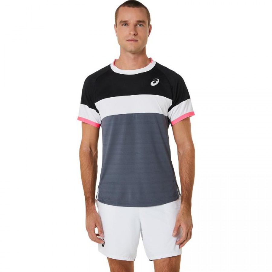 Camiseta Asics Match SS Top Negro Gris