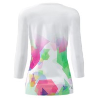 Bidi Badu Kaleido V-Neck White Mix Women''s T-Shirt