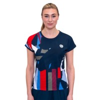 Bidi Badu New York Capsleeve Dark Blue Red Women''s T-Shirt