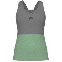 Camiseta Head Play Tech Verde Blanco Mujer