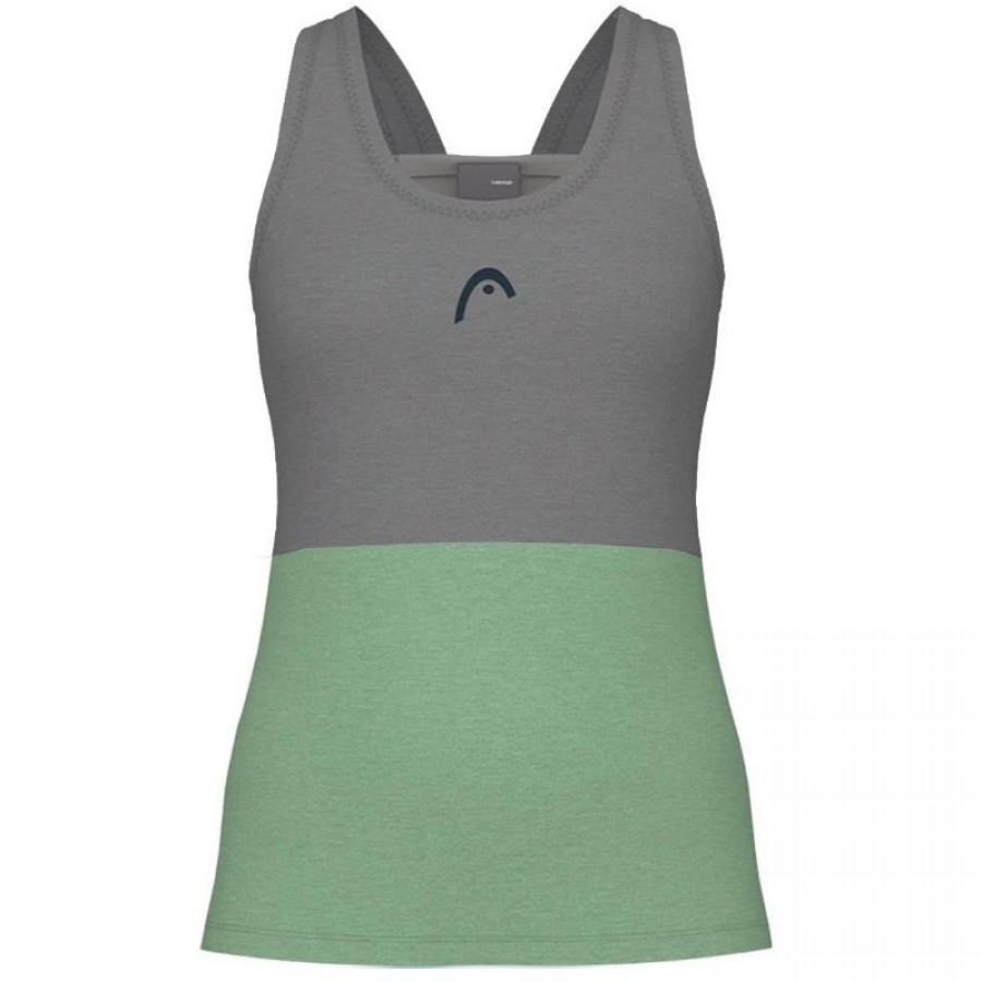 Camiseta Head Play Tech Verde Blanco Mujer