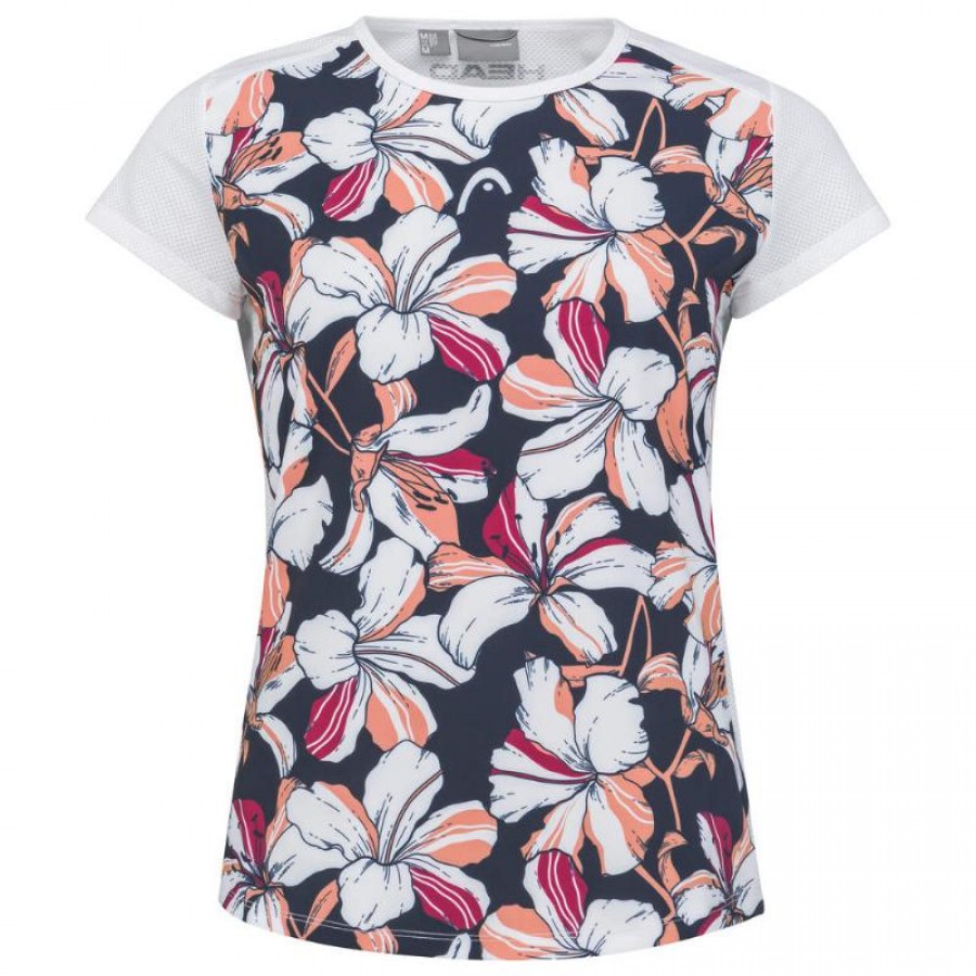 Camiseta Head Tie- Break Print Blanco Mujer