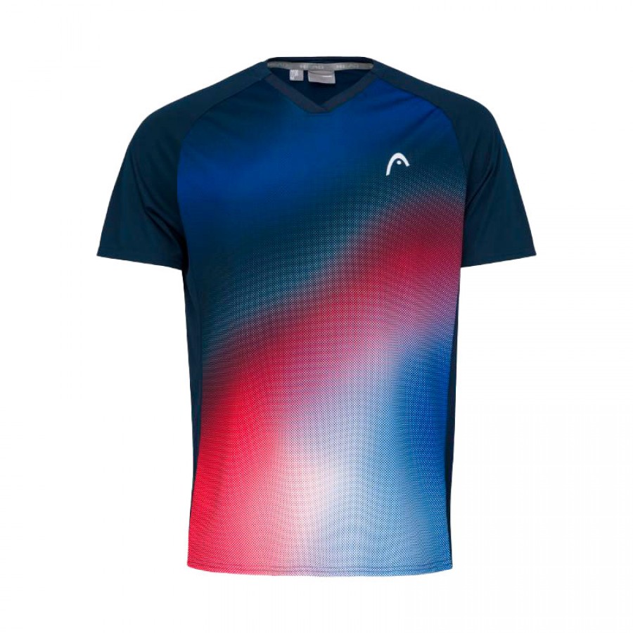 Camiseta Head TopSpin Azul Oscuro Print Vision Junior