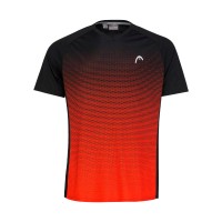 Camiseta Head TopSpin Negro Print Vision Junior