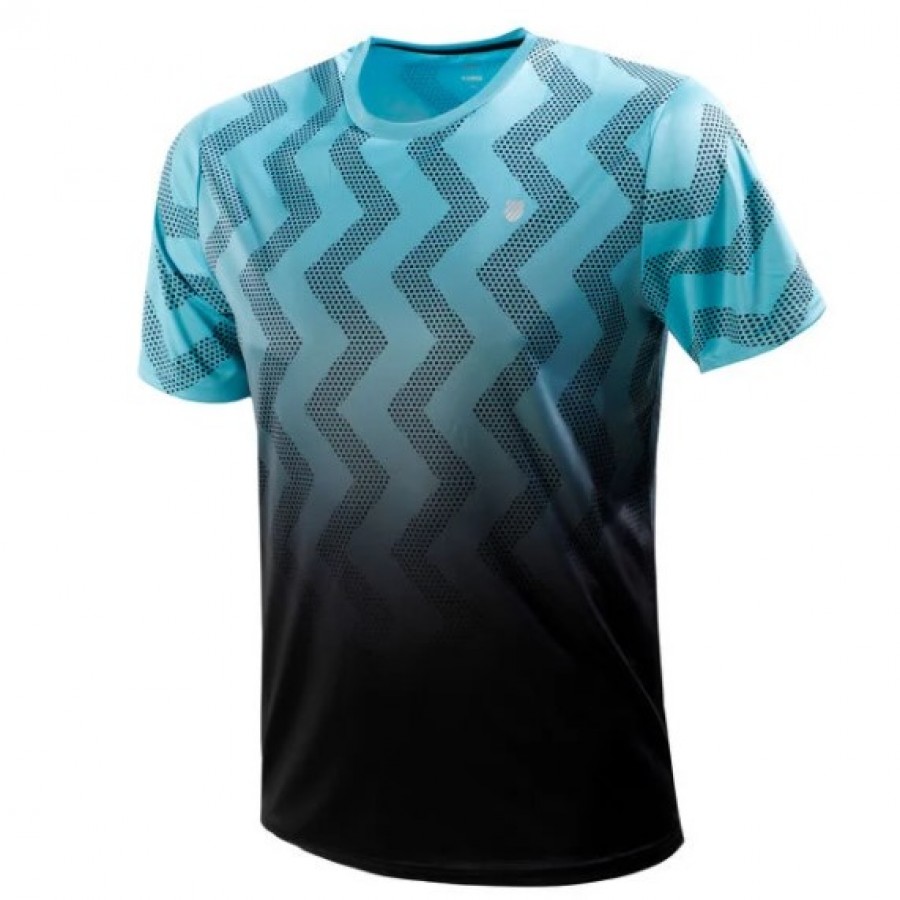 Camiseta Kswiss Hypercourt Print Crew Azul