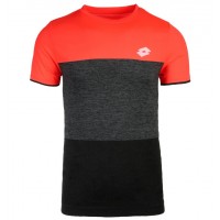 Camiseta Lotto Tech Seamless Coral Negro