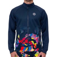 Chaqueta Bidi Badu Wild Arts imprime Azul Oscuro Rojo Mix