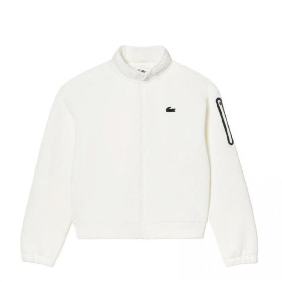 Lacoste Sport Loose Fit Jacket White Women