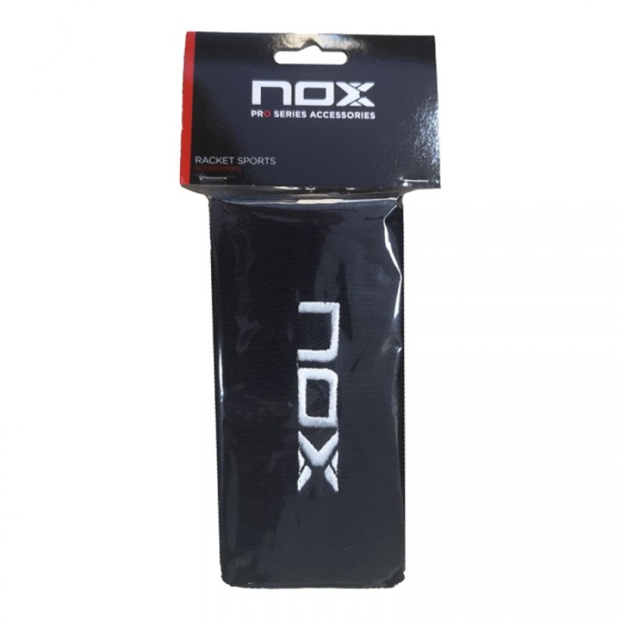 Munequeras Nox Long Black Logo White 2 Units