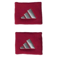 Munequeras Adidas Cortas Rojo Gris 2 Unidades