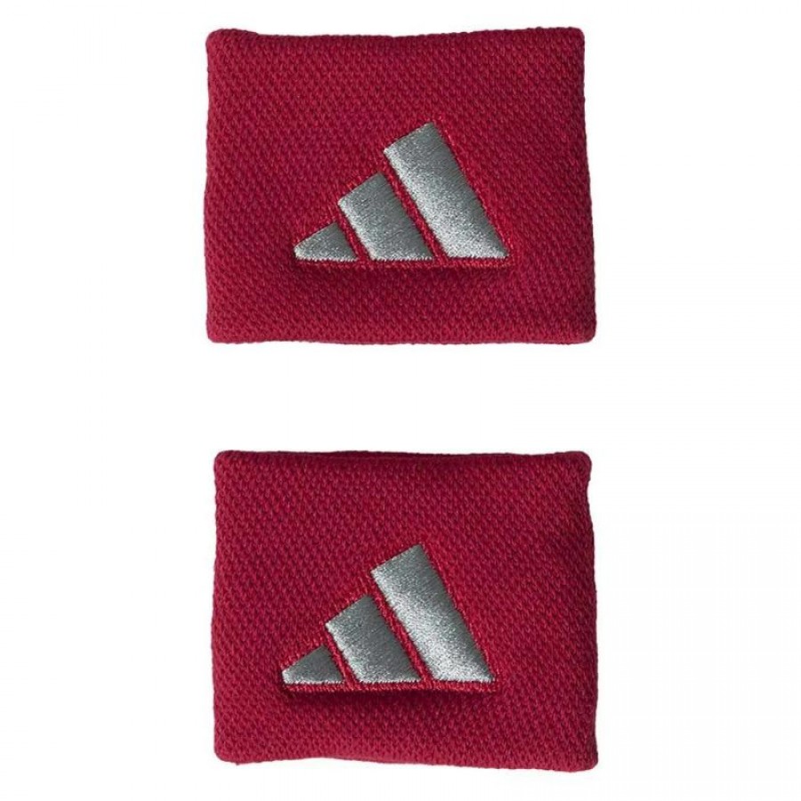 Munequeras Adidas Cortas Rojo Gris 2 Unidades