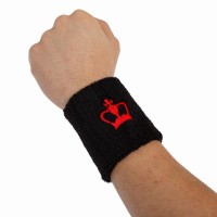 Black Crown Short Black Wristbands 1 Unit