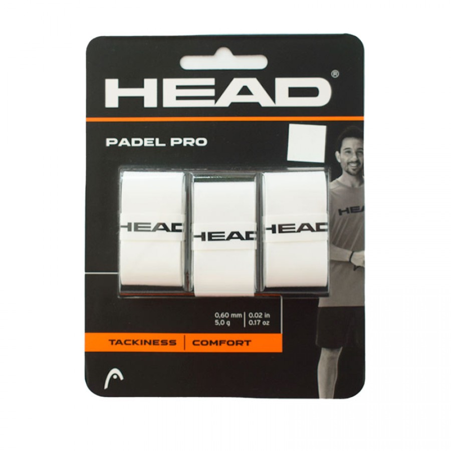 Overgrips Head Padel Pro White 3 Unites