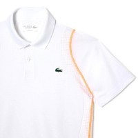 Lacoste Polo Polyester Recycle Blanc Orange