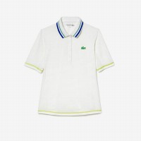 Polo Lacoste Ultra Dry Blanco Mujer