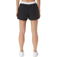 Short Asics Court Negro Blanco Mujer