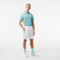 Short Lacoste Recycled Polyester White Green