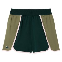 Short Lacoste Ultra Dry Verde Kaki Mujer