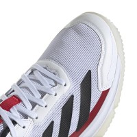 Zapatillas Adidas Courtquick Padel Blanco Negro Rojo