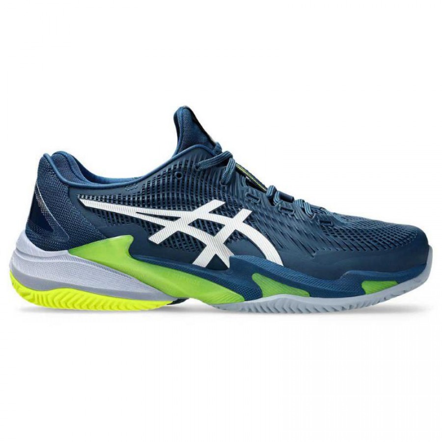 Baskets Asics Court FF 3 TERRE BATTUE Bleu Mako Blanc