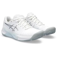 Zapatillas Asics Gel Challenger 14 Padel Blanco Plata Mujer