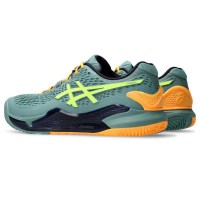 Zapatillas Asics Gel Resolution 9 Padel Celadon Amarillo