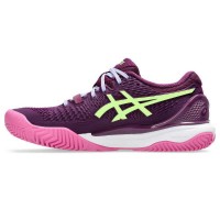 Zapatillas Asics Gel Resolution 9 Padel Malva Intenso Lima Mujer