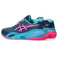 Zapatillas Asics Gel Resolution X Padel Azul Mako Rosa