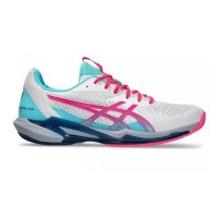 Baskets Asics Solution Speed FF 3 Padel Blanc Rose