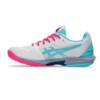 Baskets Asics Solution Speed FF 3 Padel Blanc Rose