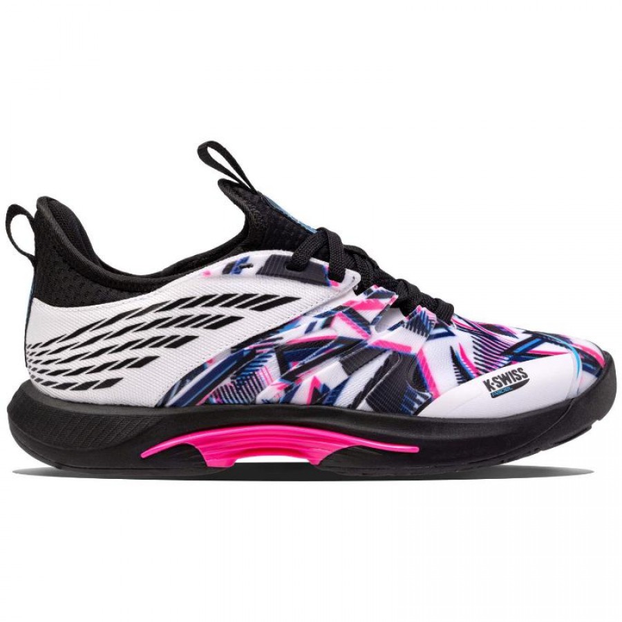 Zapatillas Kswiss Speedtrac Padel Blanco Negro Rosa Neon