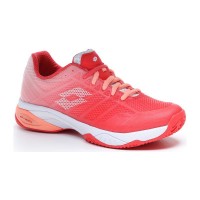 Zapatillas Lotto Mirage 300 Rojo Fluor Blanco Salmon Mujer