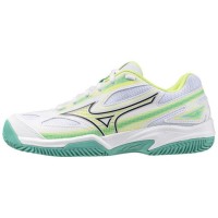 Zapatillas Mizuno Break Shot 4 Clay Blanco Negro Lima Mujer