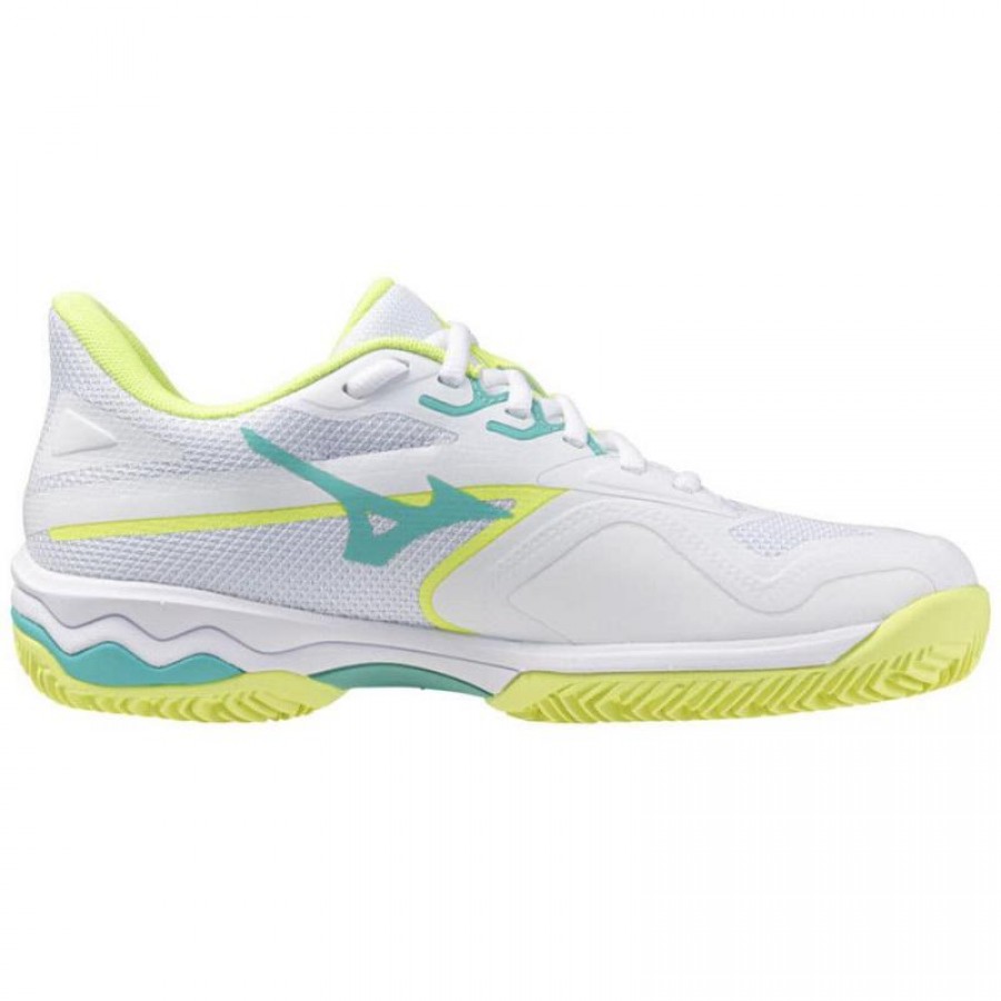 Zapatillas Mizuno Wave Exceed Light 2 Clay Blanco Negro Lima Mujer